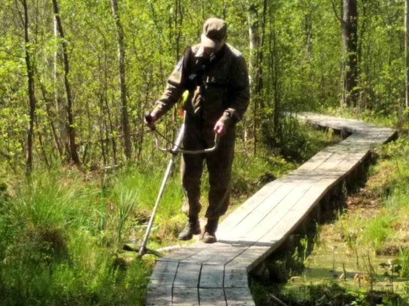 Окашивание экологического маршрута "Вокруг озера Чистик".