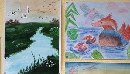 Художественная выставка детских работ «Природа моих рек, озер, морей».