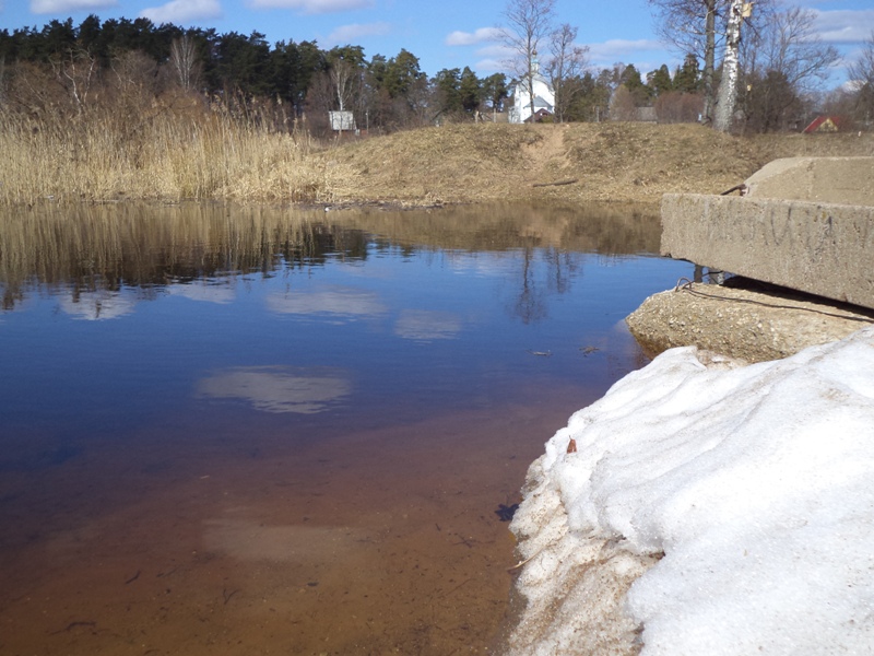 Возобновился подъём уровня воды в реках национального парка. Река Сапша поменяла направление и впадает в оз. Сапшо.