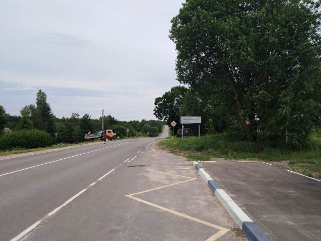 Установка информационного знака в д. Покровское, оз. Рытое